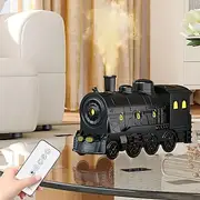 300ml Retro Vintage Steam Train Essential Oil Diffuser Humidifier with Dual Mist Modes Remote Control Perfect for Bedroom Home Office Decor Ideal Birthday Gi