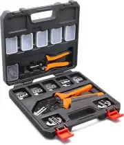 Crimping Tool Set 11 PCS - High Leverage Wire Crimper 9" - Heat Shrink, Nylon