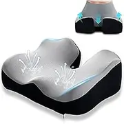 Seat Cushion Office Chair Cushion, Memory Foam Seat Cushion, Tailbone Ergonomic Car Seat Cushion, Coccyx Pain Relief Gel Cusion, Pressure Relief Donut Hemorrhoid Cushions for Desk Chair
