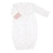 Stephan Baby Stripey Knit Collection, Snap-Front Gown, Pink