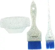 ELAYARD 1Set Hair Coloring Kit with Mixing Bowl and Tint Brush Set Hair Dye Brush and Bowl for Salon and DIY Use Comfortable Handle for Easy Application