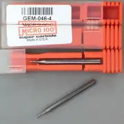 MICRO 100 GEM-046-4 Carbide 3/64" End Mill; 4 flutesMachinist