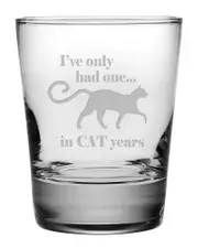 Susquehanna Glass 13 Cat Years Heavy Based DOF 25oz