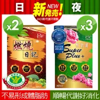 在飛比找momo購物網優惠-【DV 麗彤生醫】雙樂纖特濃升級3盒+健字號燃燒日記膠囊2盒