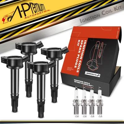 4Pcs Ignition Coil & IRIDIUM Spark Plug Kits for Toyota Camry RAV4 Highlander (for: Toyota)