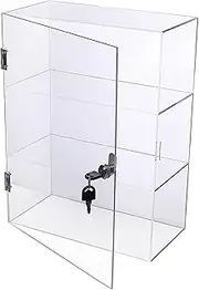 STARTIST Acrylic Display Case with Lock Keys for Collectibles Small Stones Mini Toys