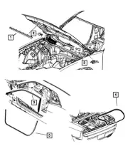 Genuine Mopar Header Foam Seal Left 68054783aa