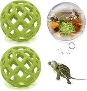BUYBYLOV Turtle Feeder Ball, Aquatic Turtle Tank Accessories, Red Eared Slider Turtle Toys for Aquatic Turtles, Small Turtle Enrichment Toys, Pet Turtle Habitat Accessories