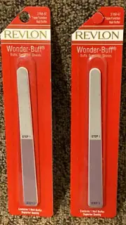 2 Revlon Wonder Buff TRIPLE FUCTION NAIL BUFFER 2768-97 Original Package