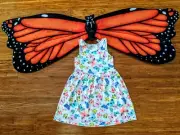 BRAND NEW Monarch Butterfly wings costume and matching cute H&M butterfly dress