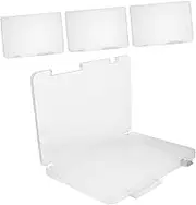 Zerodeko 4pcs Portable Project Case Clear A5 File Box Transparent File Slim Cases Plastic Storage File Boxes