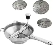 Rotary Food Mill,Stainless Steel Food Mill Ergonomic Food Grinder - Rotary Kitchen Grinder with Handle Hand Food Chopper for Applesauce & Potatoes