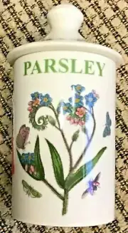 PORTMEIRION BOTANIC GARDEN PARSLEY CERAMIC SPICE JAR NWT