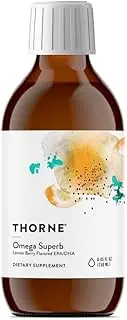 Thorne Research - Omega Superb - Fish Oil Liquid with EPA and DHA - Lemon Berry - 8.45 Fl Oz (250 ml)