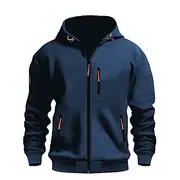 Men's Hoodie Sweatshirt Full Zip Hoodie Black Wine Army Green Navy Blue Blue Hooded Plain Pocket Sports Outdoor Daily Holiday Polyester Streetwear Basic Casua