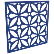 ProtectorAl 300 - 1200 x 300 - 1200mm Dark Blue / Gloss White Morrocco Unframed Composite Deco Panel