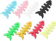 200Pcs Silicone Fish Bone Cable Organizer Creative Earphone Line Winder for Efficient Cable Storage Compact Design for Use Random Color Assortment