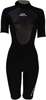 SOLA Women's Ignite Shortie Wetsuit, Volcanic Black, 8