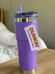 NEW Dunkin Donuts Insulated Stainless Steel travel Tumbler 32 Oz