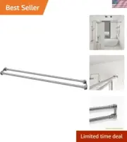 Naiture 60'' Stainless Steel Double Straight Shower Curtain Rod, Brushed Nick...