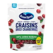 Craisins Dried Cranberries, Reduced Sugar, 20 Ounce