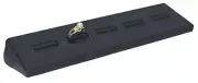 5 Slot Ring Stand Black Faux Leather HOLDER DISPLAY
