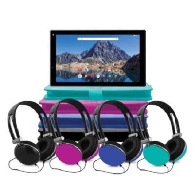 16 GB Android 10" inch TABLET with keyboard case and headphones 2 in 1
