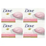 Dove, Beauty Bar Soap with Deep Moisture, Pink, 4 Bars, 3.75 oz (106 g) Each