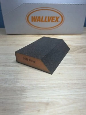 WallVex Drywall Sanding Sponge Brown A/O Single Angle Fine Box of 24