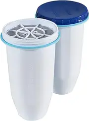 [zeroliquid] ZR-017 Replacement Water Filter for Pitchers and Dispensers, 0 TDS Filtration System, Remove Lead, Heavy Metals, Chlorine, Fluoride PFOA/PFOS, Microplastics (2 Pack)