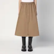 [Golden Goose] Flared skirt with zip in light brown 40 IT Beige