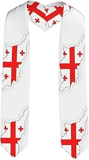 [EdWal] Flag Map of Georgia print Graduation Stole and Sash Class for Unisex Adult Honor Stole Honor Stole of 2025