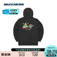 在飛比找Yahoo!奇摩拍賣優惠-Skechers斯凱奇2021年秋新款運動衛衣男女寬松連帽圓