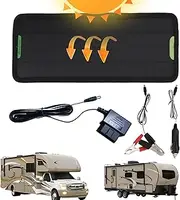 Solar Charger, 12v Trickle Charger, Solar Trickle Charger for Car Battery, 5W Solar Battery Maintainer, 12v Trickle Charger, 12V Easy Installation Waterproof Trickle Charging Kit for Car Motorcycle