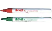 100x HAINENKO WB SL DRYWIPE CHISEL TIP MARKERS MARKER PENS - 70 RED + 30 GREEN