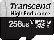 Transcend Japan TS256GUSD350V-E Heavy Duty MicroSD UHS-I U3 Class 10 Dash Cam for Security Cameras Nintendo Switch Operation Verified SD Card Converter Adapter Included