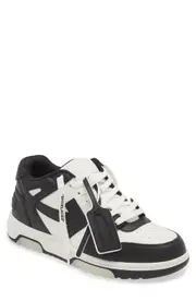 Off-White Out of Office Low Top Sneaker in White/Black at Nordstrom, Size 6Us