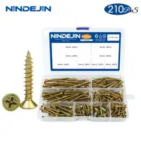 在飛比找蝦皮商城優惠-NINDEJIN 210pcs/set 木螺絲套裝十字槽螺絲