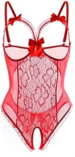 [YZMJYMHS] Women's Lingerie Sets Sexy Lingerie Open Female Bra Perspective Lace Crotchles Dresses