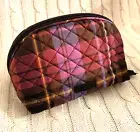 Vera Bradley Clamshell Cosmetic Bag Cozy Plaid NWT MSRP $40