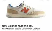 KITH X NEW YORK KNICKS NEW BALANCE NUMERIC 480 MADISON SQUARE GARDEN TAN ORANGE
