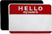 [Stitch-Witch] 4'' Hello My Name is Blank Name Tag Embroidered Hook and Loop Patch