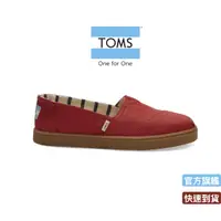 在飛比找蝦皮商城優惠-TOMS 女款紅色橡膠底帆布鞋 10013473（US6）