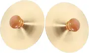 JOINPAYA 1 Pair Musical Instrument Bronze Cymbal Hand Cymbals for Bands Finger Training Instrument Hand Cymbals for Parties Opera Performance Cymbals Mini Rhythm Cymbals Golden Copper