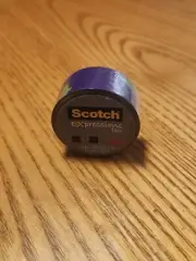 Magic Tape 3M Scotch Expressions Purple Green Pattern 3/4" x 300" 8.33 YD
