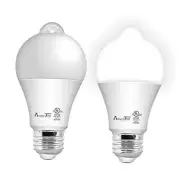 Motion Sensor Light Bulb- 2 Pack, 10W(60W 2 Count (Pack of 1) 5000k Daylight
