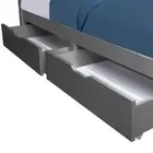 NNEMB Trundle Storage Under Bunk Bed Drawers, 2 Pieces, Grey