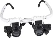 GOOHOCHY 1Pc Head Mounted LED Light with Interchangeable Lens Magnifying Glass for Jewelry Watch Repair and Reading Durable and Optical Lens Design