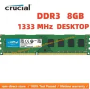 CRUCIAL DDR3 8GB 1333 MHz PC3-10600 Desktop 240-Pin DIMM Non ECC Memory RAM 1x8G