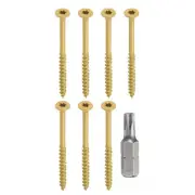 25pcs Deck Screws #10 x 3-1/2" Torx Exterior Wood Screws with T25 Drive Bit